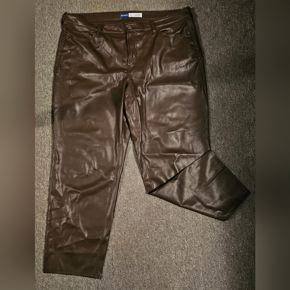 Old Navy High Rise Faux Leather Pants
